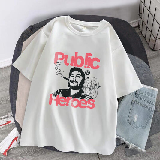 Che Guevara Baskılı Beyaz T-Shirt