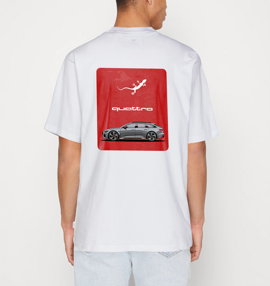 RS6 Baskılı Beyaz T-Shirt