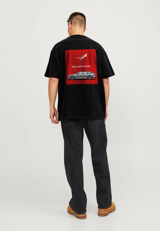RS6 Baskılı Siyah T-Shirt