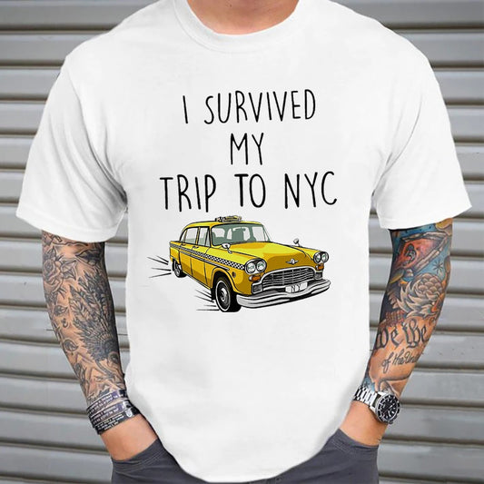 I Survived Baskılı Beyaz T-Shirt